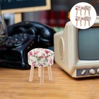  4pcs Dollhouse Miniature Wooden Stool: Realistic 1:12 Scale Round Stools -