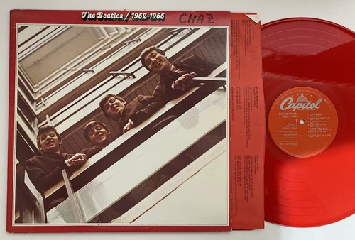 The Beatles 1962-1966 Red Vinyl 2LP Record Set Original Capitol 1973 EX Vinyl