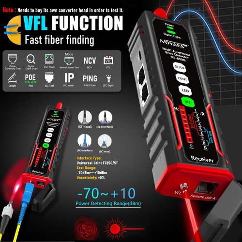NF-859GK Network Cable Tester with IP Tester 10mw Visual Fault Locator,PING/P... - Picture 6 of 9