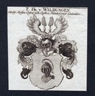 ca. 1820 Wildungen Wappen Adel coat of arms Kupferstich antique print heraldry