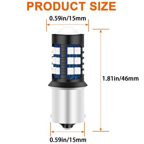 2Pcs New P21W 1156 BA15s 382 Bright Blue Led Daytime Running Light Bulb DRL12v - Picture 4 of 10