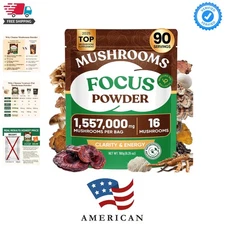 All-Natural 16-in-1 Mushroom Extract - Strengthen Immunity & Focus - 90 Servings