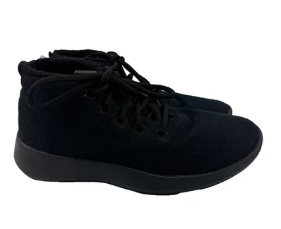 Allbirds Mizzle Lana Corredor Botín con Cordones Negro WRUM Zapatilla Alta Top Mujeres 8 - Imagen 1 de 4