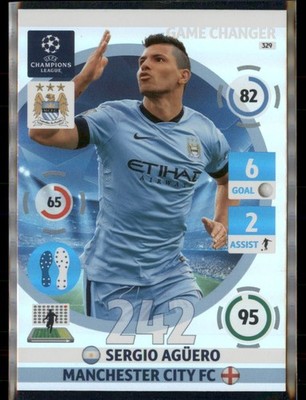 2014-15 Panini Adrenalyn XL Game Changer Sergio Agüero Manchester City FC #242