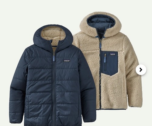Patagonia Kids Reversible Ready Freddy Hoody Jacket NAVY Size XL - Bild 1 von 10