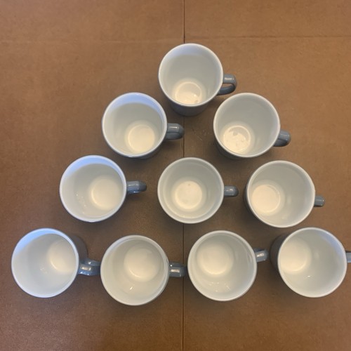 Pyrex Slate Blue Coffee Mug Cups D Handled - Vintage Retro Set Of 6 MINT - Picture 13 of 15