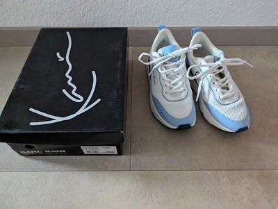 Damen Turnschuhe, Karl Kani, Größe 38,5, weiß/blau, Neuwertig!