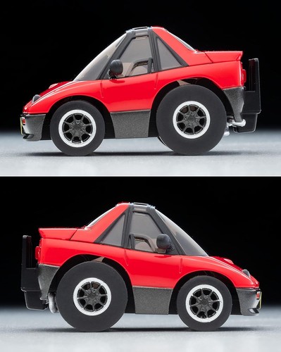 Tomytec Choro Q Zero Z-80a Autozam AZ-1 Rosso Grigio Giocattolo Mini Auto - Foto 3 di 7