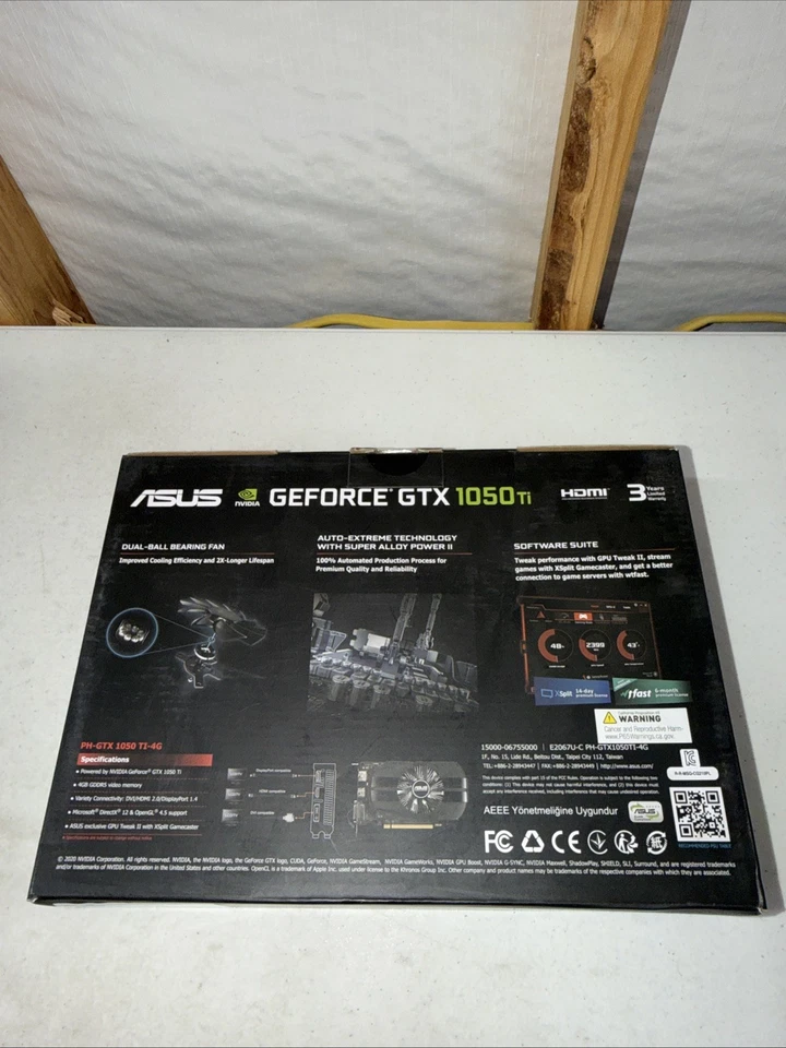 ASUS GeForce GTX 1050 Ti 4GB GDDR5 Graphics Card HDMI DVI DP, PH-GTX1050TI-4G - Image 4 of 4