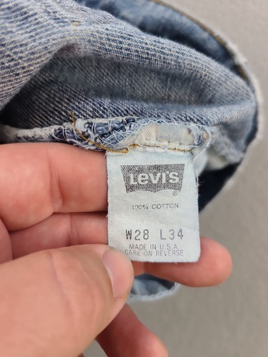 Pantalones de mezclilla vintage Levis 560 para hombre 28x34 azules patinador cónico años 90 hechos en EE. UU. - Imagen 7 de 11