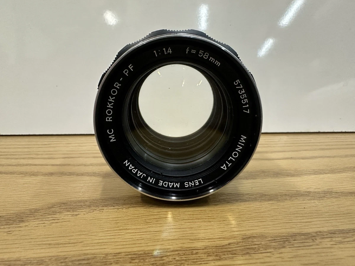 Minolta Rokkor PF 58mm Focal f/1.4 Camera Lenses for sale | eBay