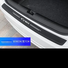Car Accessories Carbon Fiber Rear Trunk Lid Strip Trim Protector Guard For Mini