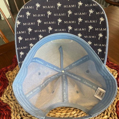 Cappello D. Hudson Dancin' Cactus SnapBack blu come nuovo 5 pannelli coperchio ricamato Miami - Foto 10 di 12