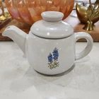 Vintage Frankoma Texas Bluebonnet Tea Pot w/ Lid Size 6J - 2 Cups Home Decor
