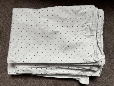 Juego de edredón y funda de almohada reversible para cuna John Lewis, blanco, lunares y estrellas - Imagen 1 de 3