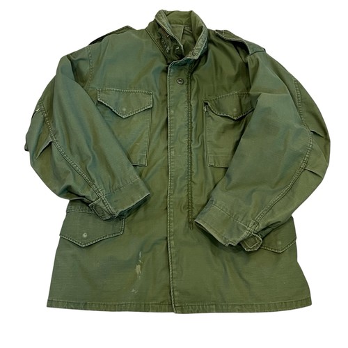 Abrigo de campo militar de EE. UU. para hombre mediano/grande clima frío M65 OG-107 ejército vintage años 60 - Imagen 2 de 11