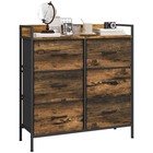 HOMCOM Bedroom Chest of Drawers 6 Drawer Dresser w/ Shelf, Rustic Brown