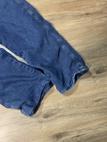 Men's Cabela's Flannel Lined Blue Denim Jeans 40 x 30 100% Cotton Workwear - Picture 2 of 12