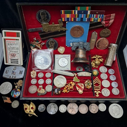 Grandmas Junk Drawer Trinket Lot #6 Vintage & Antique SEE DESCRIPTION Military