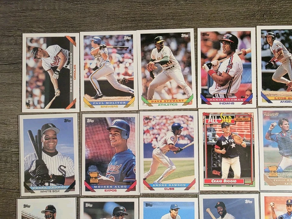 Lote de 32 tarjetas de béisbol Topps 1993 Foto 2 de 4