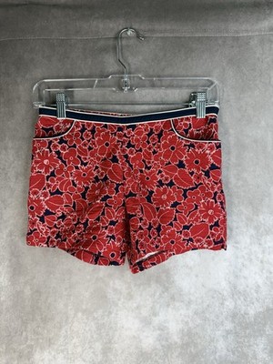 Vintage 90s Y2K Esprit Floral Low Rise Shorts In Red Women's Size 0