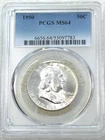 1950 P Franklin Half Dollar PCGS MS64 99% FBL Frosty White PQ New Holder #M324C