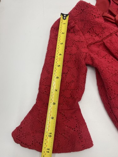 Vestido Laura Ashley London Rojo Encaje Con Rosas Niña Talla 4 ¡¡Dulce!!! - Imagen 21 de 21