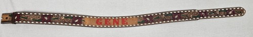 Vintage Tony Lama Hand Tooled Leather Western Belt Detailed Floral "GENE" 35.5"L - Picture 3 of 16