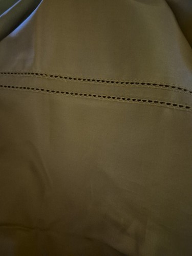 Peacock Alley Crisp 100% Cotton Sateen Cal-King Gold Flat Sheet NWOT - Picture 3 of 8