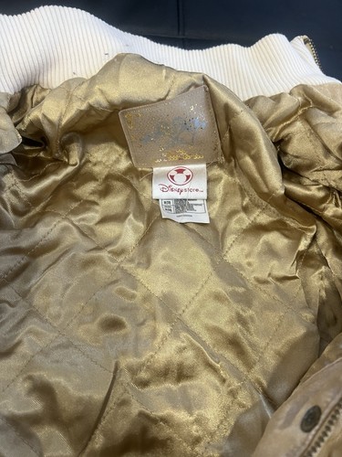 Disney Princess Bomber Jacket Zipper And Snap Button Ariel Belle Aurora Size 7/8 - Picture 9 of 10