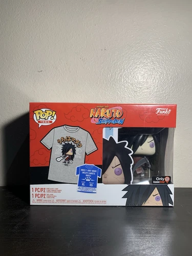 Funko Pop! Naruto Madara with Weapons T-Shirt Bundle Size XL GameStop Exclusive