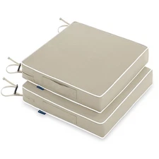 19 x 19 x 3 Outdoor Chair Cushions,Waterproof Seat Cushions with Adjustable S...