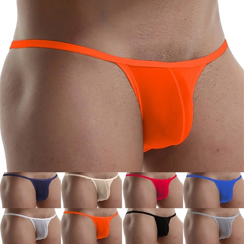 Slip uomo sexy nylon fresco seta ghiaccio vita bassa intimo bikini marsupio mutandine - Foto 12 di 49