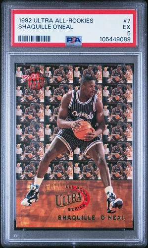 1992 ULTRA ALL-ROOKIES #7 SHAQUILLE O'NEAL ROOKIE RC PSA 5