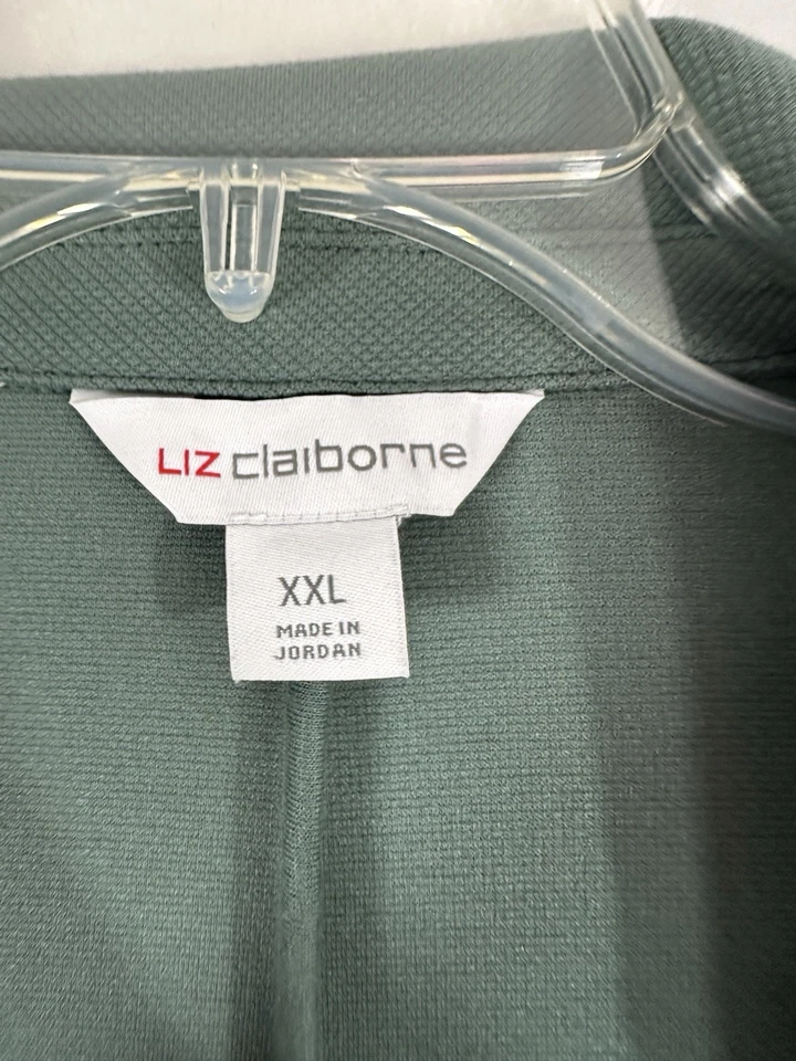 Nueva Chaqueta Blazer Liz Claiborne XXL Verde Salvia Frente Abierto Calce Clásico Nueva con Etiquetas Foto 2 de 4