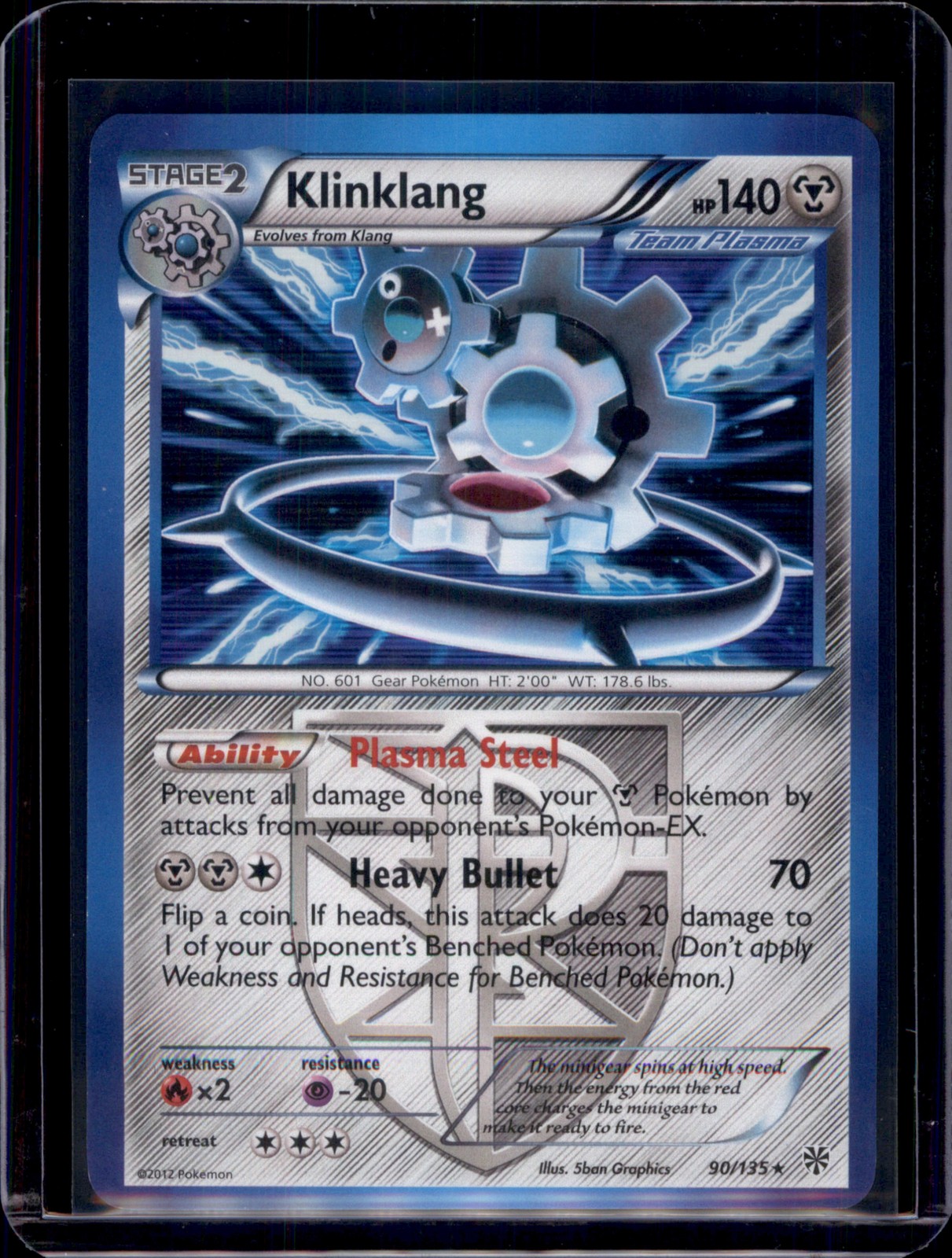 Klinklang (Team Plasma) Plasma Storm Pokemon 90/135 Holo Rare NM+