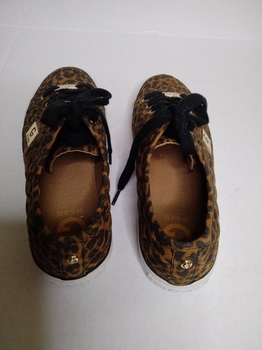 Guess Women's Quilted Leopard Print Shoes Size 8 1/2M Glam Bold Fierce - Picture 3 of 5