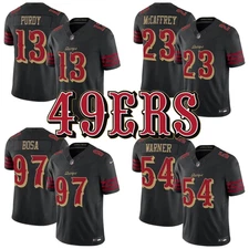 NWT Men's/Youth 49ers Black 2025 “Rivalries” Vapor  Stitched Jersey