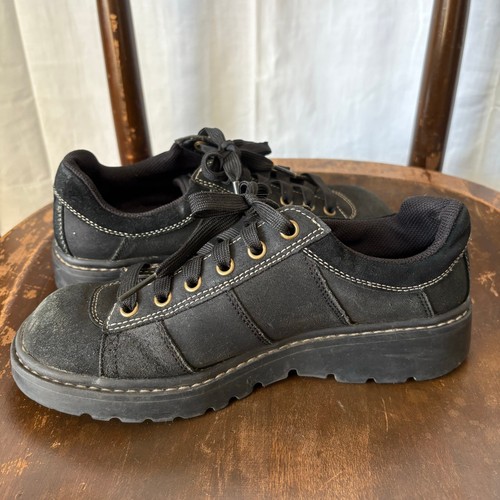 Vintage Y2K Skechers Damenschuhe 7,5 klobige Plateau-Stollensohle Jammer schwarz - Bild 2 von 8