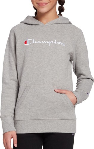 Champion Raglan Hoodie Girls Size: (7-16) XL Light Grey - Picture 4 of 4