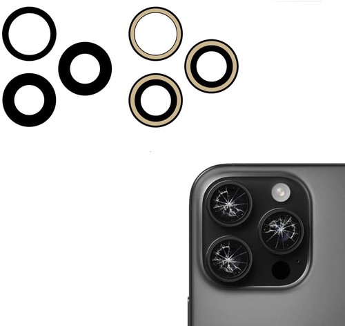 Lentille vitre caméra arrière OEM pour iPhone série 12, 13, 14, 15, 16 avec adhésif - Photo 25 sur 28