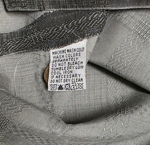 Tommy Bahama shirt men L gray special money print button short sleeve 100% silk - Picture 7 of 7