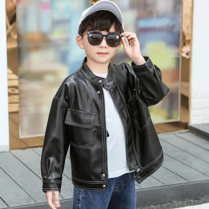 Boys size 10 leather jacket sale