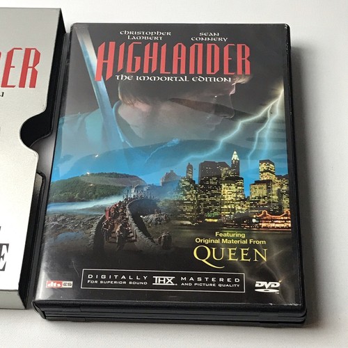 Highlander (DVD, 2002, 2-Disc Set, Immortal Edition Tin Case, Bonus Queen CD) A2 - Picture 3 of 3