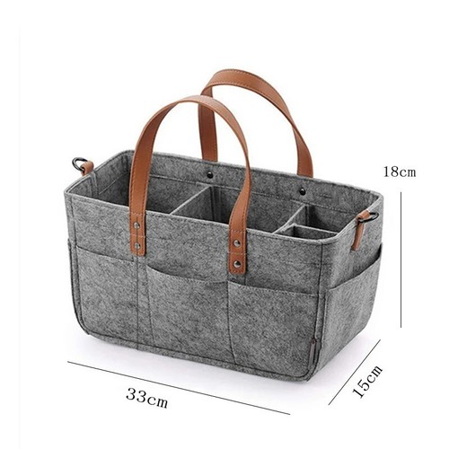Nursery Organizer Basket Infant Diaper Bag with Handle Caddy Changing Nappy Kids - Picture 5 of 14