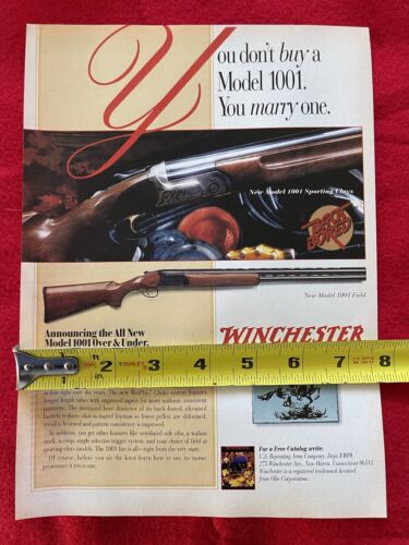 Pubblicità Winchester Model 1001 vintage 1993 sopra e sottostampa - Foto 6 di 7