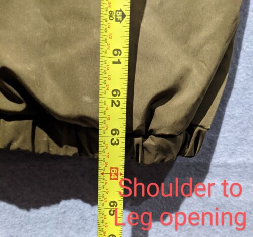 VTG Obermeyer Ski Suit Thinsulate High Country Snow Bib Olive 90s or Y2K Mens M - Picture 20 of 24