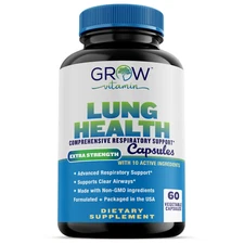 SinuCare with 10 active ingredients - 60 Veggie Capsules SINUS & LUNG AID