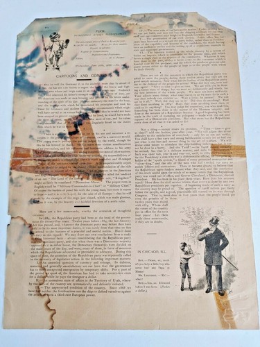 1888 Republican Political Cartoon Puck Magazine Cover AS IS #15239 - Picture 8 of 12