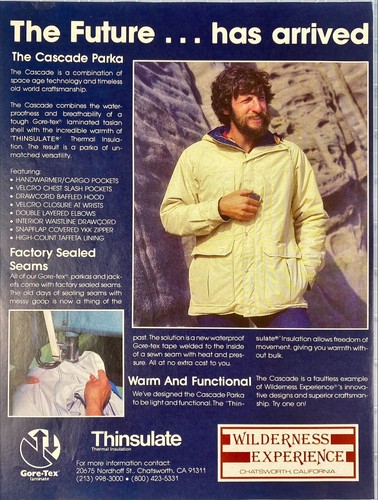 Wilderness Experience Clothing *The Future. . . has arrived" Vntg Print Ad 1981